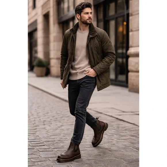 Doc Martens 2976 BEX CRAZY HORSE CHELSEA BOOTS Men's Size 13 - Picture 3 of 10